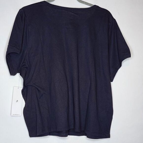 5X 28W Torrid Black Betty Page Crop Tee Ringer Relaxed Fit Tattoo Pinup Rose cre - Picture 4 of 6